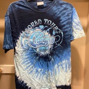 Medium, blue tie-dye Chicago tshirt